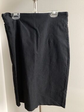 Diagonal texture black pencil skirt